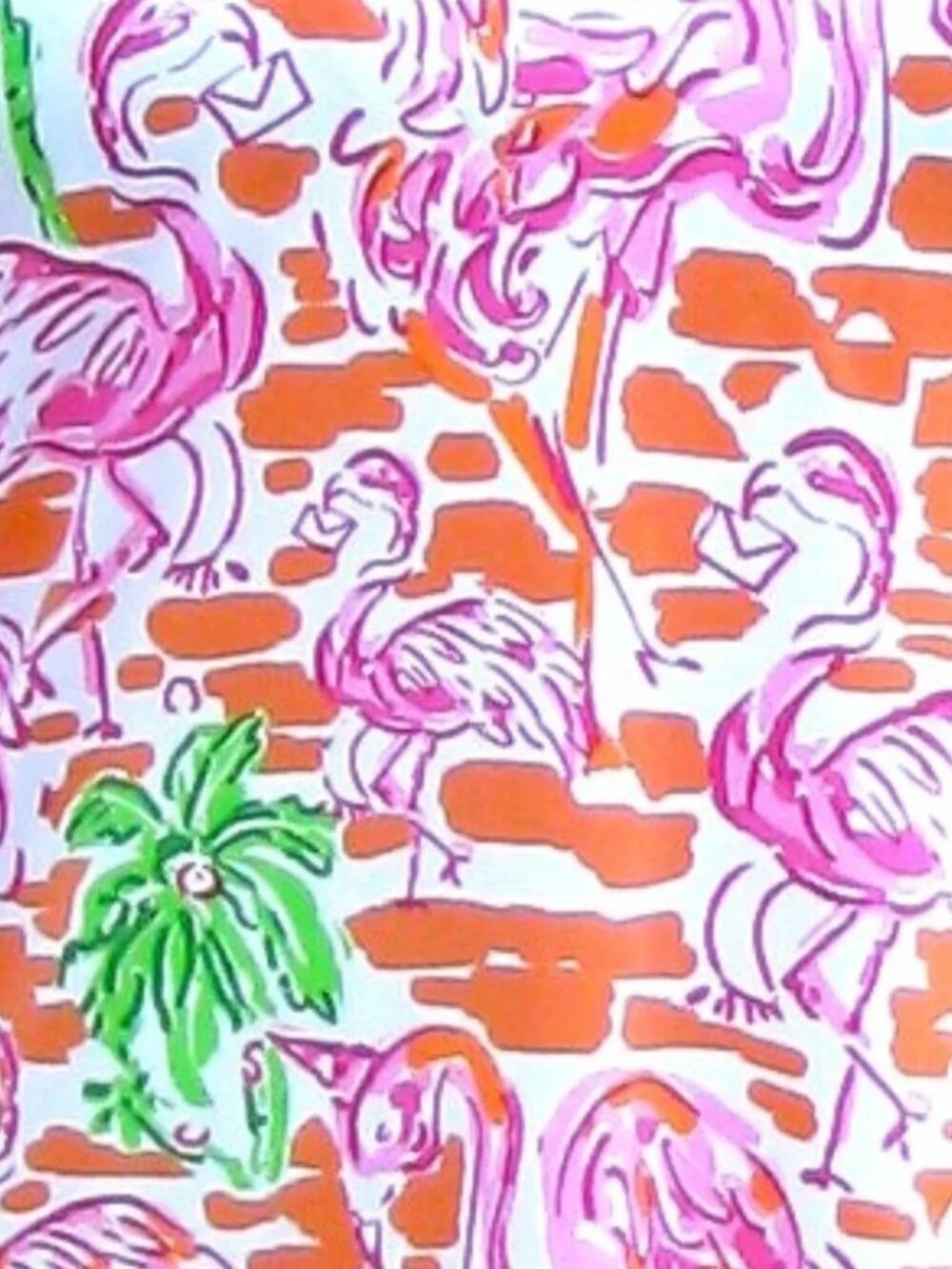 Barbara Gerwit Vintage Flamingo v neck dress casual work office Medium - Picture 3 of 6